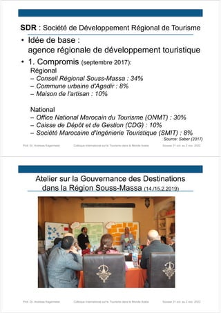 SDR : Société de Développement Régional de Tourisme
• Idée de base :
agence régionale de développement touristique
• 1. Co...