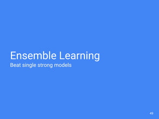 Ensemble Learning
Beat single strong models
49
 