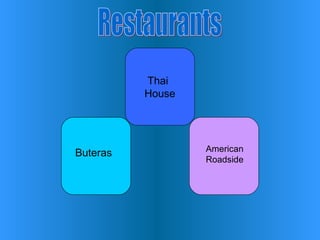 Restaurants Buteras Thai House American Roadside 