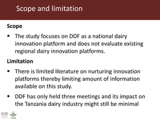 Impact of innovation platforms and information sharing on nurturing of smaller innovation platforms: A case study of Tanzania Dairy Development Forum