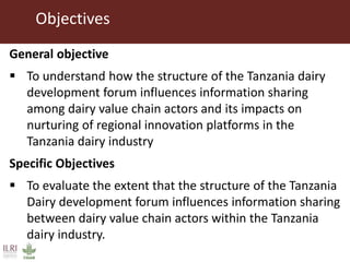 Impact of innovation platforms and information sharing on nurturing of smaller innovation platforms: A case study of Tanzania Dairy Development Forum