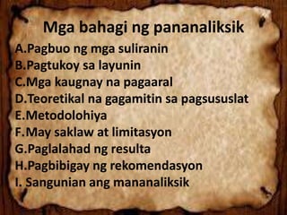 Kahalagahan At Kahulugan Ng Pananaliksik