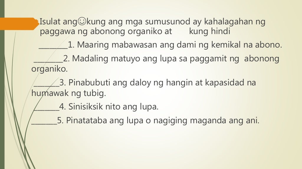 Kahalagan Ng Paggawa Ng Organikong Pataba