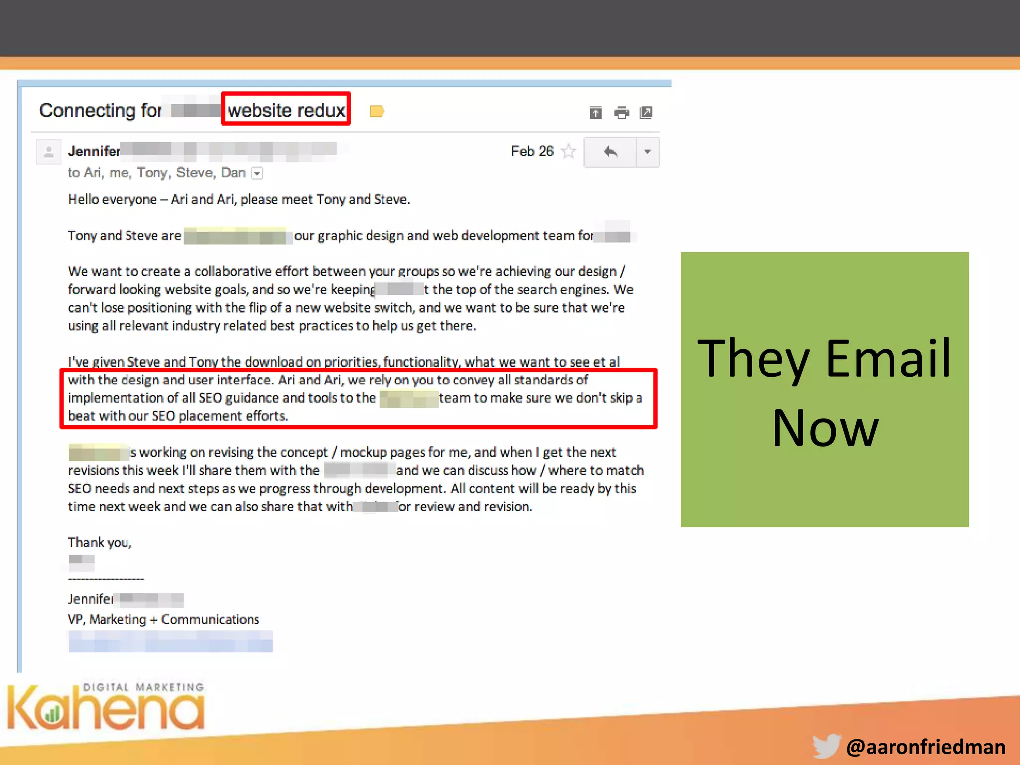 @aaronfriedman
They Email
Now
 