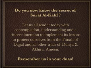 Secrets of Surat Al-Kahf
