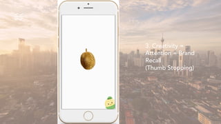 3. Creativity =
Attention = Brand
Recall 
(Thumb Stopping)
 