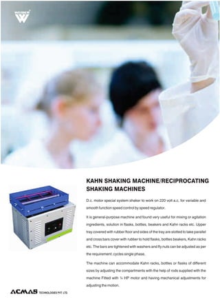 KAHN SHAKING MACHINE | PDF