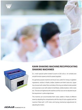 Kahn shaking machine | PDF