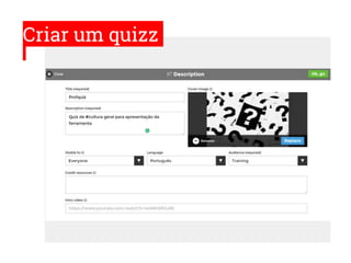 Criar um quizz
 