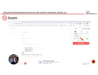 CRIAÇÃO DE RECURSOS EDUCATIVOS ON-LINE: KAHOOT!, SOCRATIVE, QUIZIZZ, etc.
 