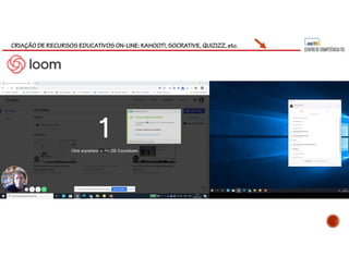 CRIAÇÃO DE RECURSOS EDUCATIVOS ON-LINE: KAHOOT!, SOCRATIVE, QUIZIZZ, etc.
 