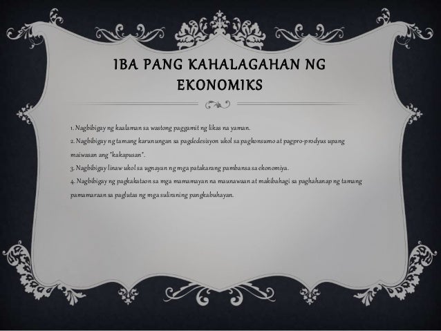 kahalagahan ng ekonomiya Kahalagahan ng aquaculture sa ekonomiya ng bansa: nakapagbibigay ito ng hanapbuhay sa maraming mamamayan napupunan nito ang bumababang dami ng huli mula sa karagatan. kahalagahan ng ekonomiya Kahalagahan ng aquaculture sa ekonomiya ng bansa: nakapagbibigay ito ng hanapbuhay sa maraming mamamayan napupunan nito ang bumababang dami ng huli mula sa karagatan.