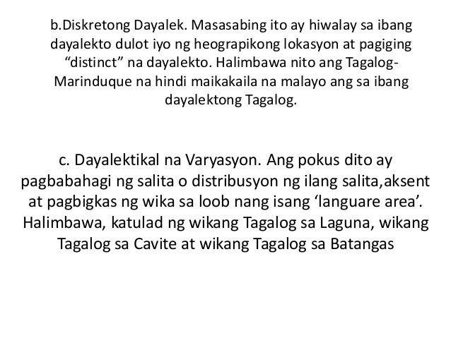 Kahulugan Ng Dayalek At Idyolek
