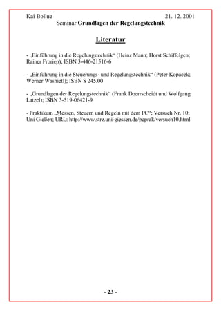 Kai  Bollue    Regelungstechnik