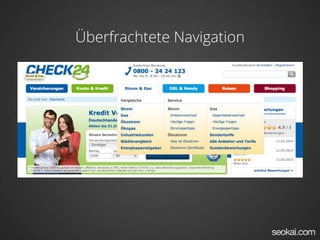 Überfrachtete Navigation
 