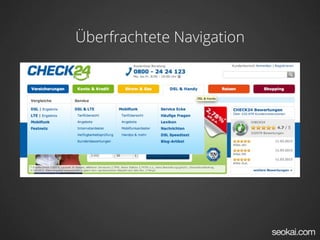Überfrachtete Navigation
 