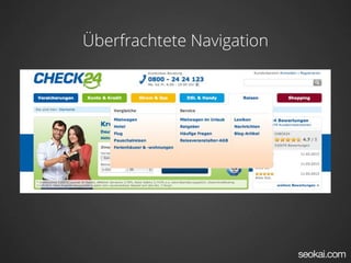 Überfrachtete Navigation
 