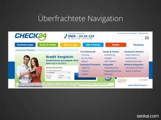 Überfrachtete Navigation
 