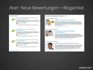Aber: Neue Bewertungen + Blogartikel
 