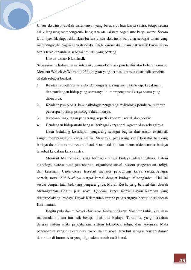 Menganalisis Unsur Kebahasaan Novel Ronggeng Dukuh Paruk Hal