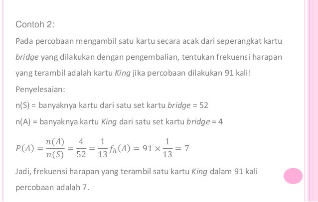 Contoh Soal Peluang Kartu Bridge Dikdasmen