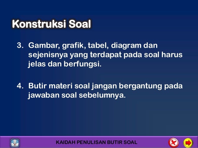 Kaidah penulisan butir soal