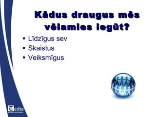 Kādus draugus mēs vēlamies iegūt? Līdzīgus sev Skaistus Veiksmīgus 