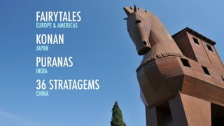 FAIRYTALES 
EUROPE & AMERICAS 
KONAN 
JAPAN 
PURANAS 
INDIA 
36 STRATAGEMS 
CHINA 
 