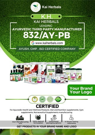 K.H. Kai Herbals ayurvedic Third Party manufacturer Licence for herbal products manufacturing .pdf