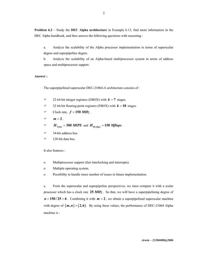 Kai hwang solution | PDF
