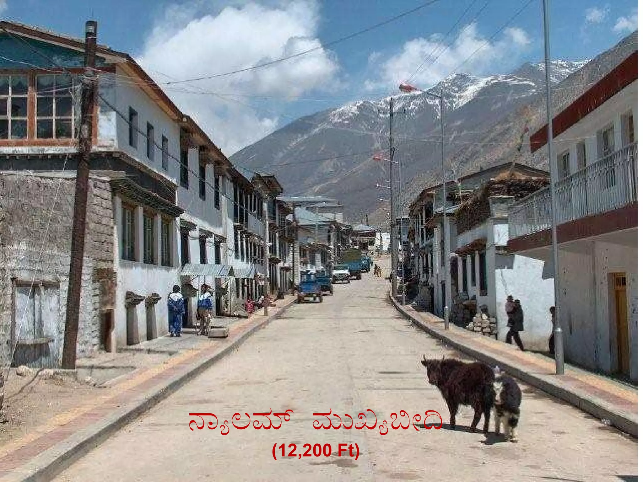 ನ್ಯಾಲಮ್  ಮುಖ್ಯಬೀದಿ (12,200 Ft) 