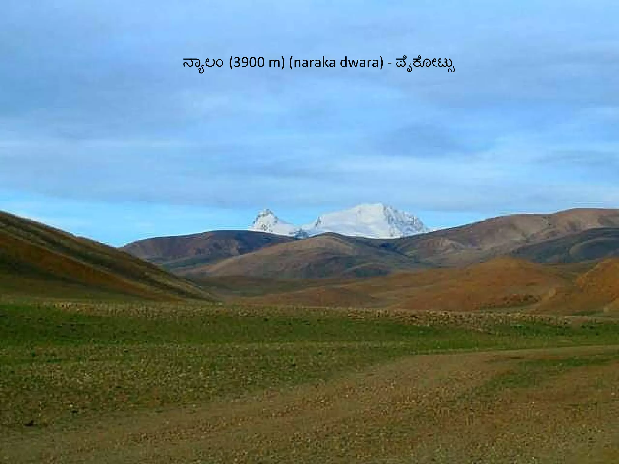 ನ್ಯಾಲಂ   (3900 m)   (naraka dwara)  -  ಪೈಕೋಟ್ಸು 