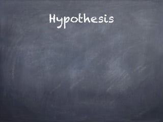Hypothesis
 