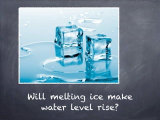 Will melting ice make
   water level rise?
 