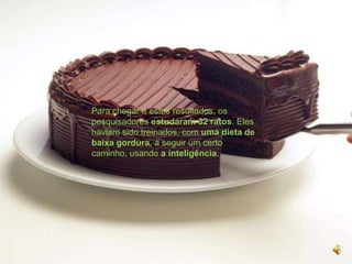 Para chegar a estes resultados, os pesquisadores estudaram 32 ratos. Eles haviam sido treinados, com uma dieta de baixa gordura, a seguir um certo caminho, usando a inteligência.