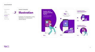 55
Brand Standards
Get started
Logo
Colors
Typography
The dot
Imagery
Marketing
Layouts Composition
Illustration.7
Examples of compositions using
illustrations on vertical and
square layouts.
 