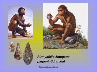 Neringa Stravinskienė
Pirmykščio žmogaus
pagaminti įrankiai
 