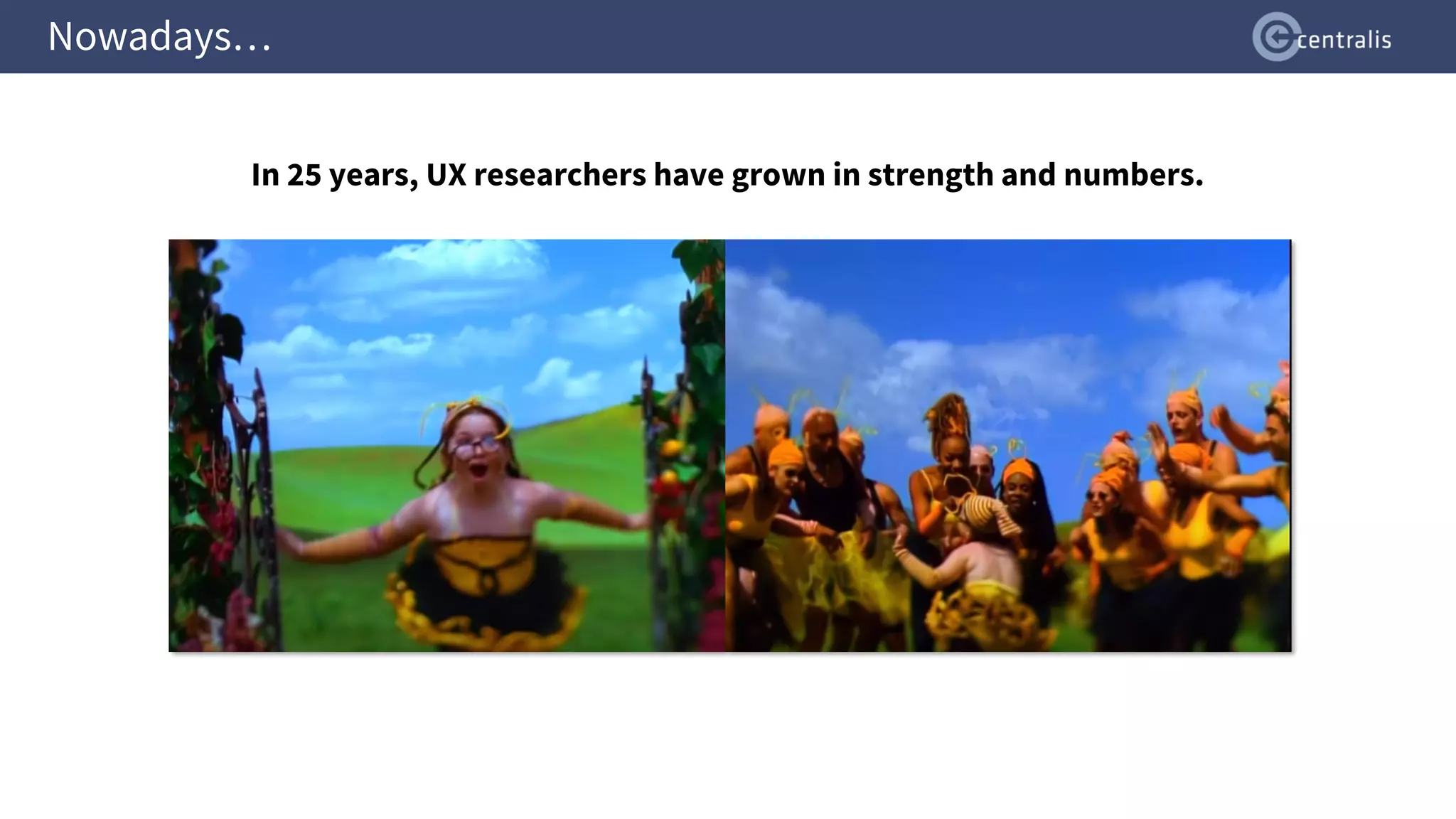 Nowadays…
In 25 years, UX researchers have grown in strength and numbers.
 