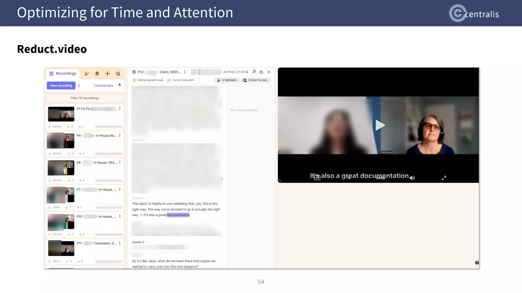Optimizing for Time and Attention
Reduct.video
54
 