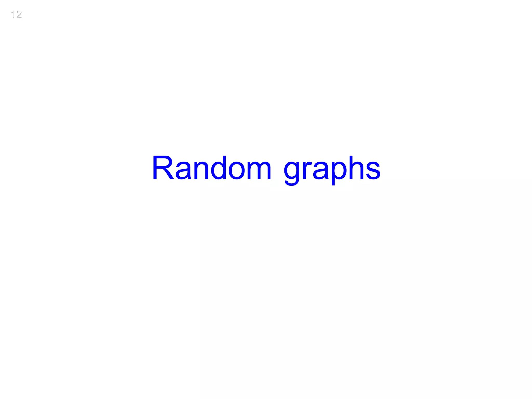 Random graphs
12
 