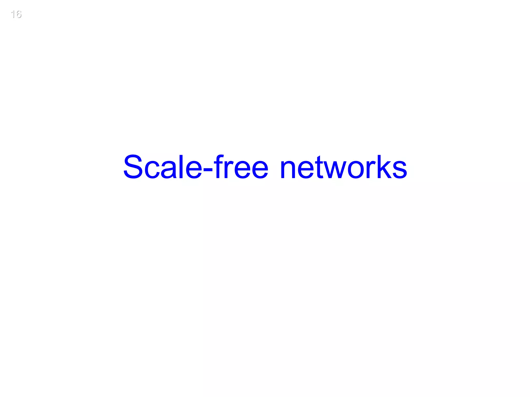 Scale-free networks
16
 