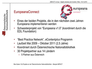 EU-Projekte an der Österreichischen Nationalbibliothek - Beispiel IMPACT
