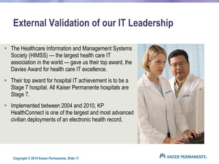 An Overview of Kaiser Permanente - Integration and Information Systems ...