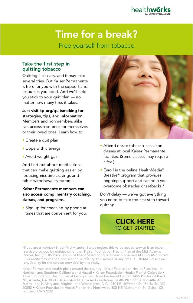 TobaccoCessation Emails, Fliers and Posters