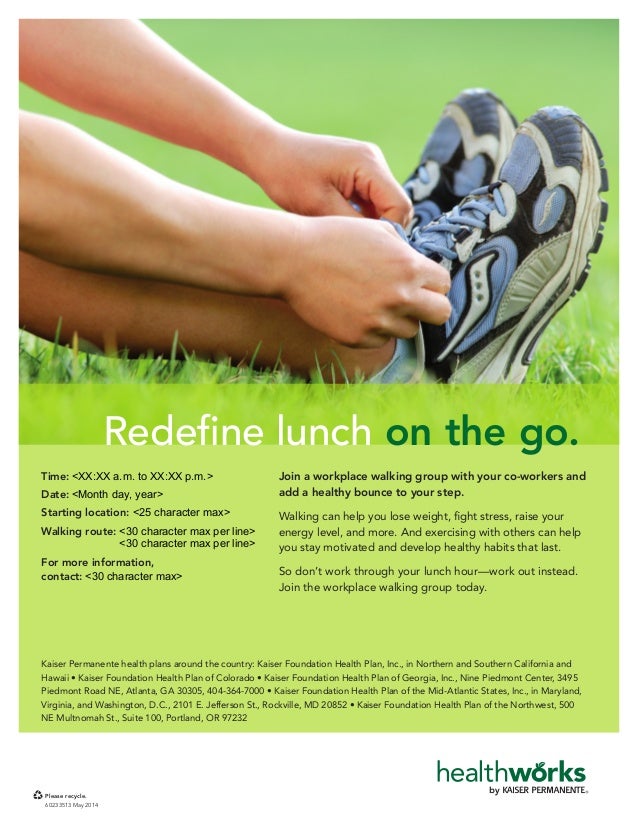 walking program promotional materials walking club flyer