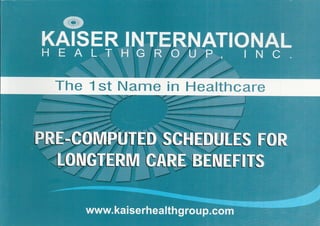 Kaiser pre computed schedule