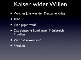 Kaiser wider Willen