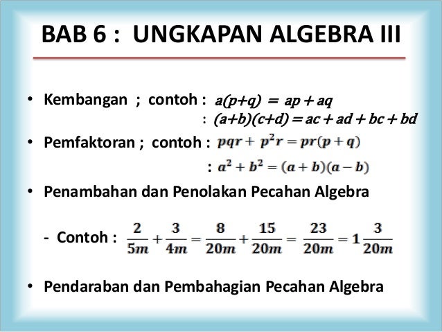 Contoh Soalan Permudahkan Ungkapan Algebra - Selangor q