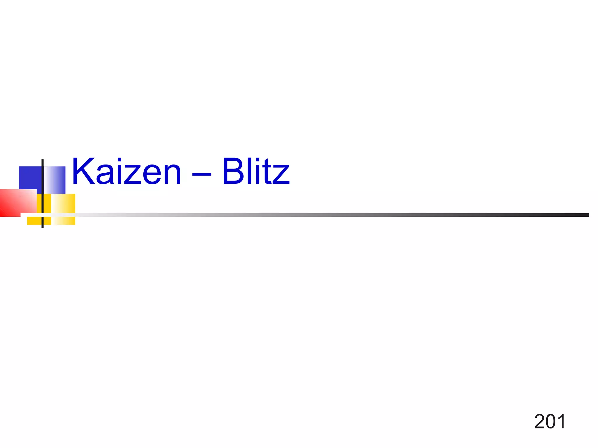 201
Kaizen – Blitz
 