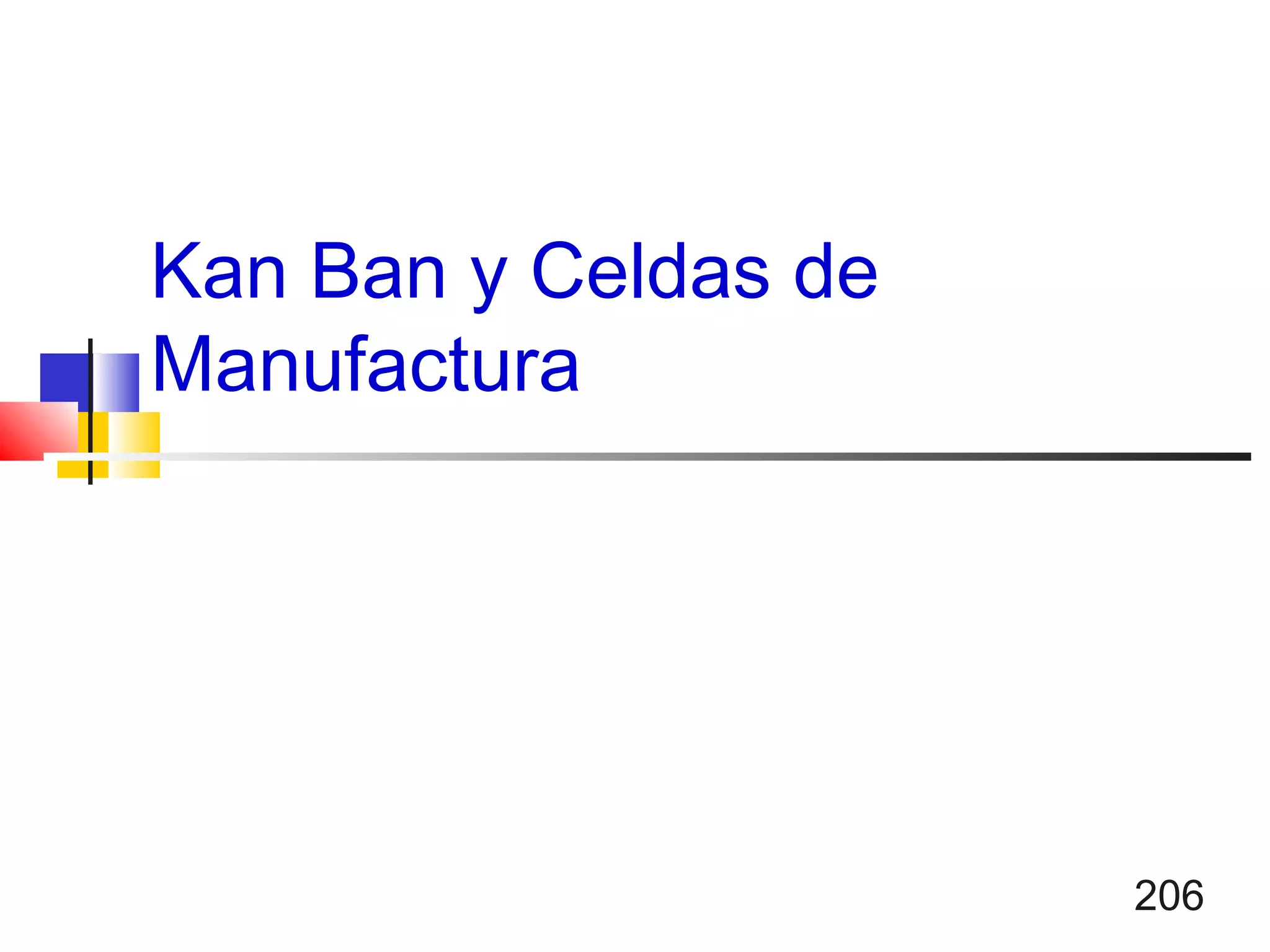 206
Kan Ban y Celdas de
Manufactura
 